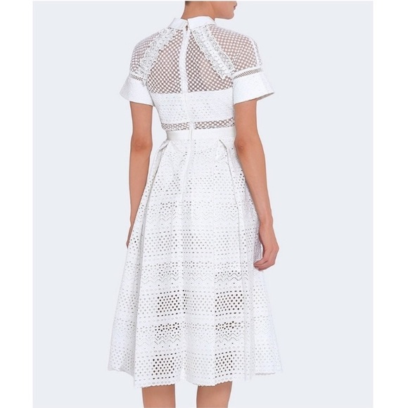 NWT Self Portrait Raglan Midi Dress UK4 US0 White - Picture 5 of 15